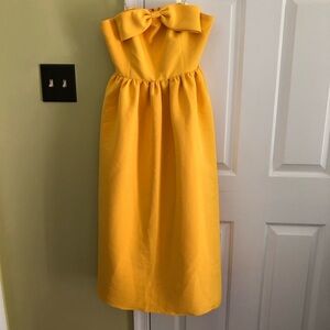 Sachin & Babi yellow strapless dress